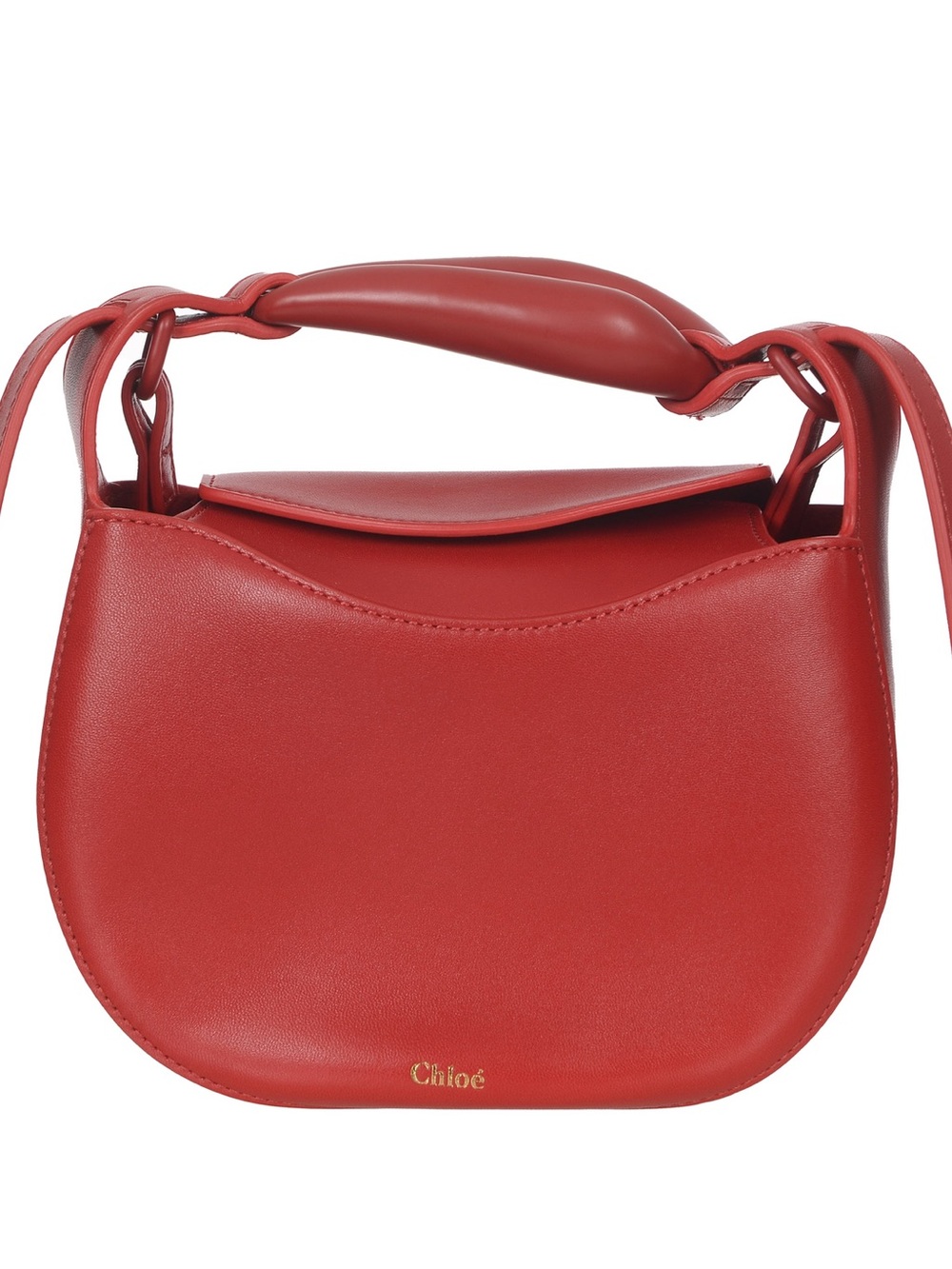♥️ Chloe Kiss Small Red Leather Saddle Bag ♥️